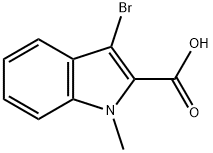 3-bromo-1-methyl-1H-indole-2-carboxylic acid Struktur