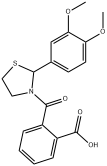 Benzoic acid, 2-[[2-(3,4-dimethoxyphenyl)-3-thiazolidinyl]carbonyl]- (9CI),499986-54-8,结构式
