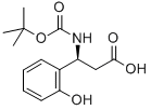 BOC-(S)-3-アミノ-3-(2-ヒドロキシフェニル)プロピオン酸 化学構造式