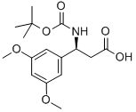 (S)-3-((叔丁氧基羰基)氨基)-3-(3,5-二甲氧基苯基)丙酸,499995-85-6,结构式
