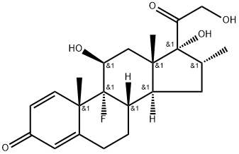 地塞米松原料药,50-02-2,结构式