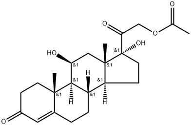 醋酸氢化可的松,50-03-3,结构式