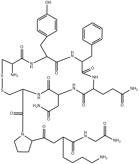 赖氨加压素,50-57-7,结构式