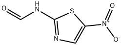 N-(5-ニトロチアゾール-2-イル)ホルムアミド 化学構造式