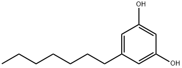 5-ヘプチルレゾルシノール 化学構造式