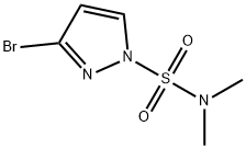 3-ブロモ-1-(ジメチルスルファモイル)ピラゾール 化学構造式