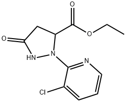 ETHYL 1-(3-CHLORO-2-PYRIDINYL)-3-PYRAZOLIDINONE-5-CARBOXYLATE Structure