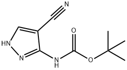 Carbamic acid, (4-cyano-1H-pyrazol-3-yl)-, 1,1-dimethylethyl ester (9CI) Struktur