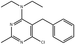 (5-苄基-6-氯-2-甲基-嘧啶-4-基)-二乙基-胺, 500156-07-0, 结构式
