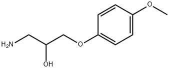 1-氨基-3-(4-甲氧基苯氧基)丙-2-醇, 5002-93-7, 结构式