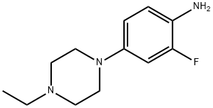 Benzenamine, 4-(4-ethyl-1-piperazinyl)-2-fluoro- (9CI) Struktur