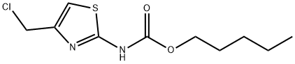 Carbamic  acid,  [4-(chloromethyl)-2-thiazolyl]-,  pentyl  ester  (9CI) Structure