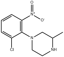 1-{2-chloro-6-nitrophenyl}-3-methylpiperazine Struktur