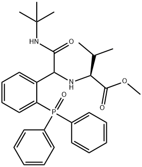 L-Valine, N-[2-[(1,1-dimethylethyl)amino]-1-[2-(diphenylphosphinyl)phenyl]-2-oxoethyl]-, methyl ester (9CI)|