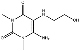 2,4(1H,3H)-Pyrimidinedione, 6-amino-5-[(2-hydroxyethyl)amino]-1,3-dimethyl- (9CI)|