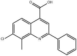 7-CHLORO-8-METHYL-2-PHENYLQUINOLINE-4-CARBOXYLICACID Struktur
