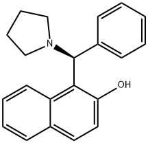1-((S)-PHENYL(PYRROLIDIN-1-YL)METHYL)NAPHTHALEN-2-OL Struktur