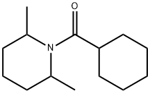 1-(シクロヘキシルカルボニル)-2,6-ジメチルピペリジン 化学構造式