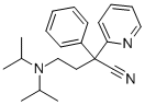 4-(DIISOPROPYLAMINO)-2-PHENYL-2-(2-PYRIDYL)-BUTYRONITRILE Structure
