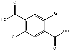 2-ブロモ-5-クロロテレフタル酸 化学構造式