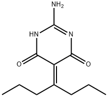4,6(1H,5H)-Pyrimidinedione, 2-amino-5-(1-propylbutylidene)- (9CI) Structure
