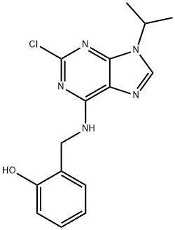 2-Chloro-6-(2-hydroxybenzylamino)-9-isopropylpurine Struktur