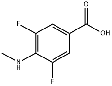 Benzoic acid, 3,5-difluoro-4-(methylamino)- (9CI) Structure