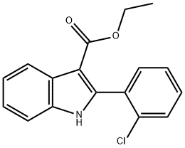 ETHYL 2-(2-CHLOROPHENYL)-2,3-DIHYDRO-INDOLE-3-CARBOXYLATE Structure