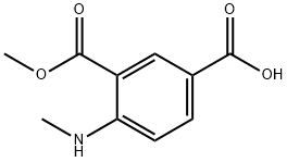 3-(甲氧羰基)-4-(甲氨基)苯甲酸, 500699-31-0, 结构式