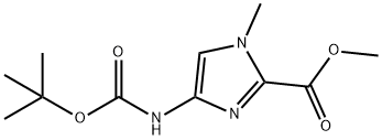 1H-IMIDAZOLE-2-CARBOXYLIC ACID, 4-[[(1,1-DIMETHYLETHOXY)CARBONYL]AMINO]-1-METHYL-, METHYL ESTER, 500701-36-0, 结构式