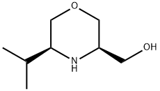 3-Morpholinemethanol,5-(1-methylethyl)-,(3R,5S)-(9CI) Structure