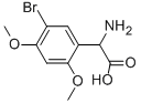 アミノ(5-ブロモ-2,4-ジメトキシフェニル)酢酸 化学構造式