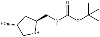 Carbamic acid, [[(2S,4R)-4-hydroxy-2-pyrrolidinyl]methyl]-, 1,1-dimethylethyl Structure