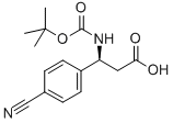 N-叔丁氧羰基-L-3-氨基-3-(4-氰基苯基)丙酸, 500770-82-1, 结构式