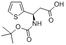 BOC-(R)-3-アミノ-3-(2-チエニル)プロピオン酸 化学構造式