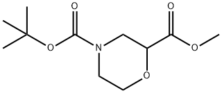 モルホリン-2,4-ニカルボン酸4-TERT-ブチル2-メチル 化学構造式