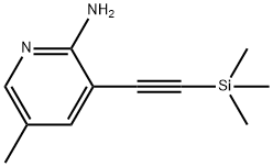 5-Methyl-3-((trimethylsilyl)ethynyl)pyridin-2-amine Structure