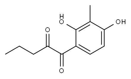 1,2-Pentanedione, 1-(2,4-dihydroxy-3-methylphenyl)- (9CI) Struktur