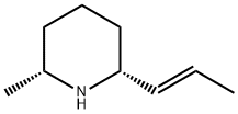 2α-メチル-6α-[(E)-1-プロペニル]ピペリジン 化学構造式
