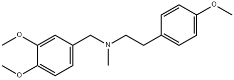 N-[(3,4-ジメトキシフェニル)メチル]-4-メトキシ-N-メチルベンゼンエタンアミン 化学構造式