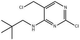 2-chloro-5-(chloromethyl)-Nneopentylpyrimidin-4-amine 结构式