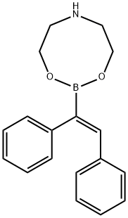 CIS-STILBENEBORONIC ACID DIETHANOLAMINE ESTER 化学構造式