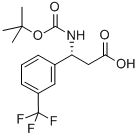 (R)-BOC-3-(TRIFLUOROMETHYL)-BETA-PHE-OH Struktur