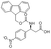 FMOC-(S)-3-AMINO-3-(4-NITRO-PHENYL)-PROPIONIC ACID Struktur