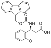 FMOC-(S)-3-氨基-3-(2-甲氧基苯基)-丙酸, 501015-28-7, 结构式