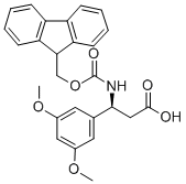 (S)-3-((((9H-芴-9-基)甲氧基)羰基)氨基)-3-(3,5-二甲氧基苯基)丙酸, 501015-38-9, 结构式