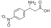 (R)-3-(P-ニトロフェニル)-Β-アラニン 化学構造式