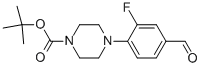 4-(4-BOC-ピペラジノ-1-イル)-3-フルオロベンズアルデヒド 化学構造式