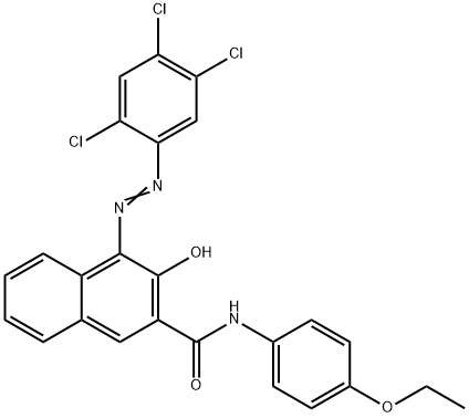 N-(4-エトキシフェニル)-3-ヒドロキシ-4-[(2,4,5-トリクロロフェニル)アゾ]-2-ナフタレンカルボアミド 化学構造式