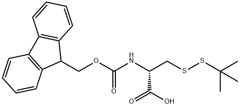FMOC-D-CYS(STBU)-OH 化学構造式